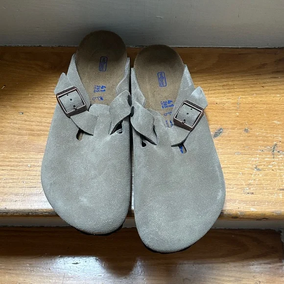 Birkenstock Taupe Suede Buckle Sandals - Picture 5 of 5
